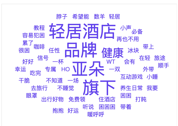 轻居酒店关键词词云